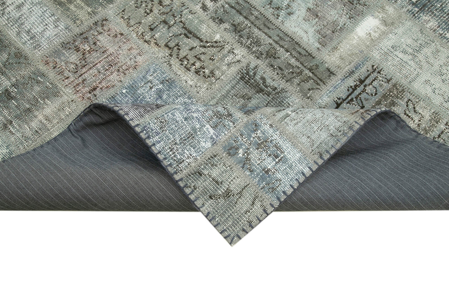 6x8 Grey Modern Patchwork Rug - 29581