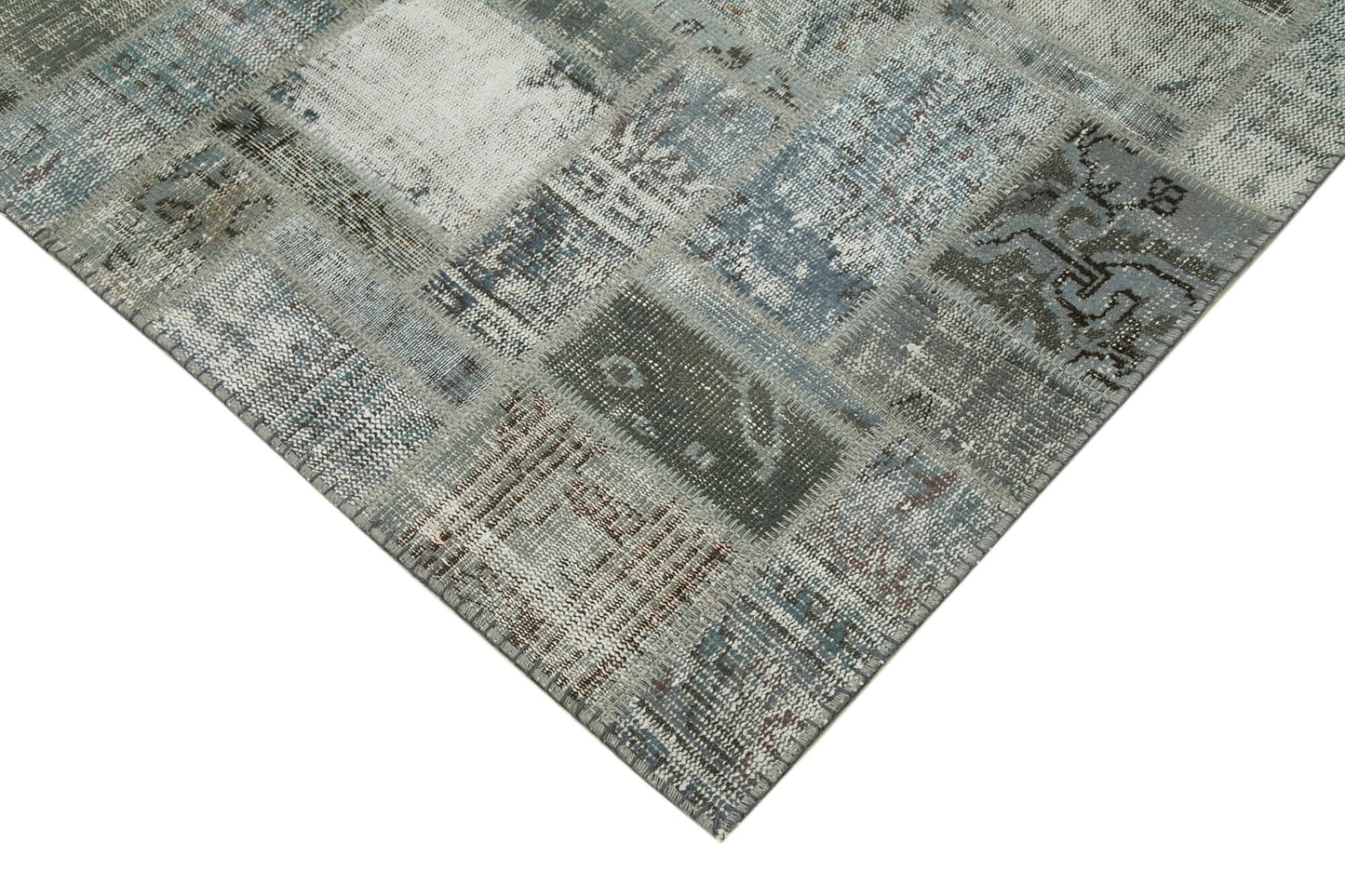 6x8 Grey Modern Patchwork Rug - 29586