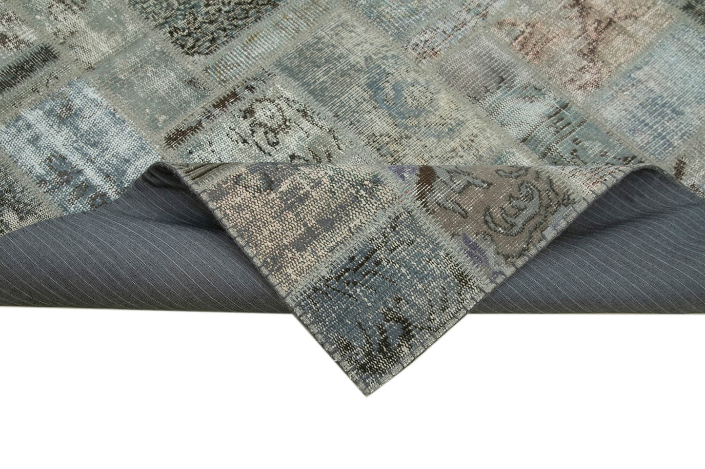 6x8 Grey Modern Patchwork Rug - 29586