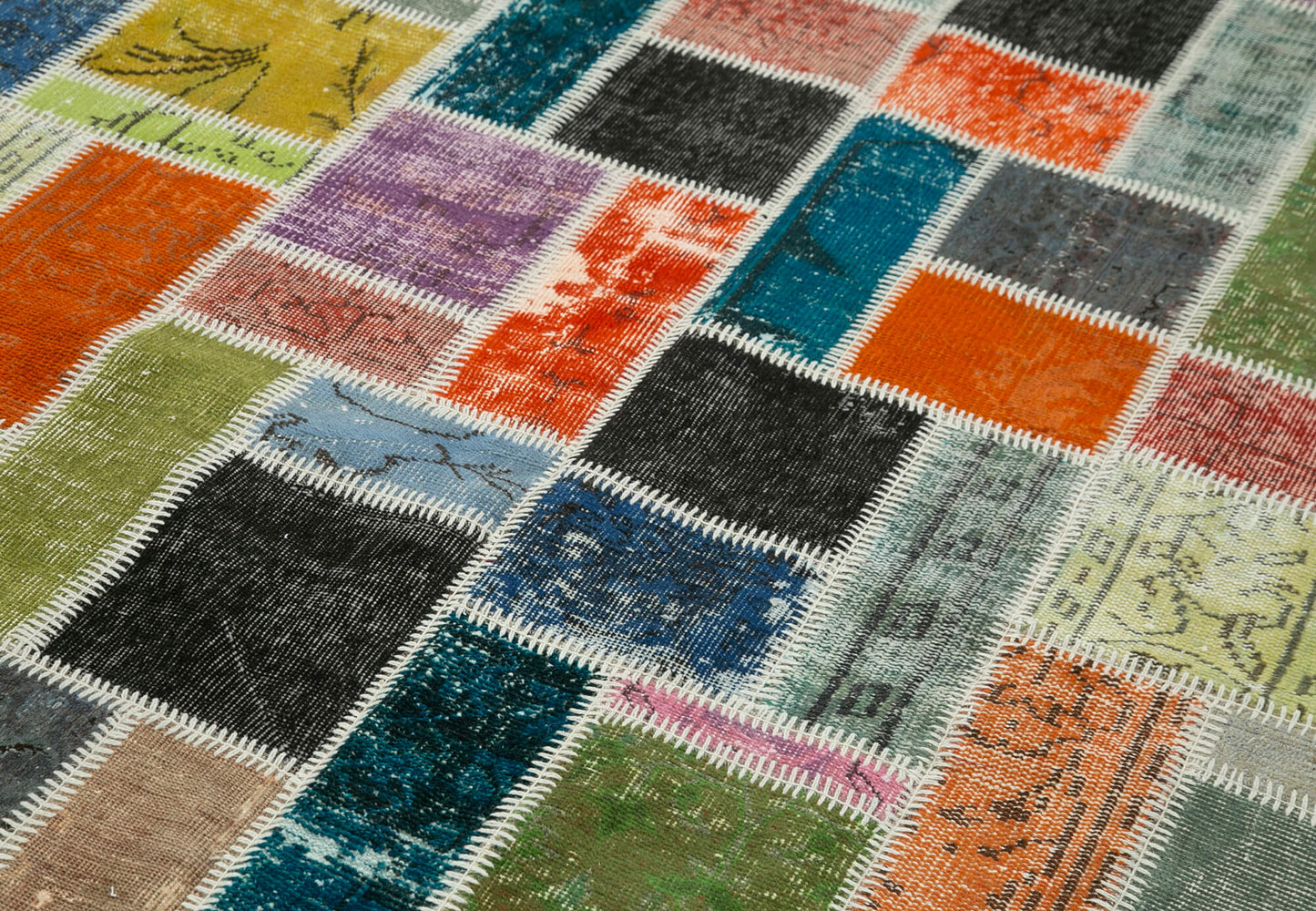 5x8 Multicolor Modern Patchwork Rug - 29593