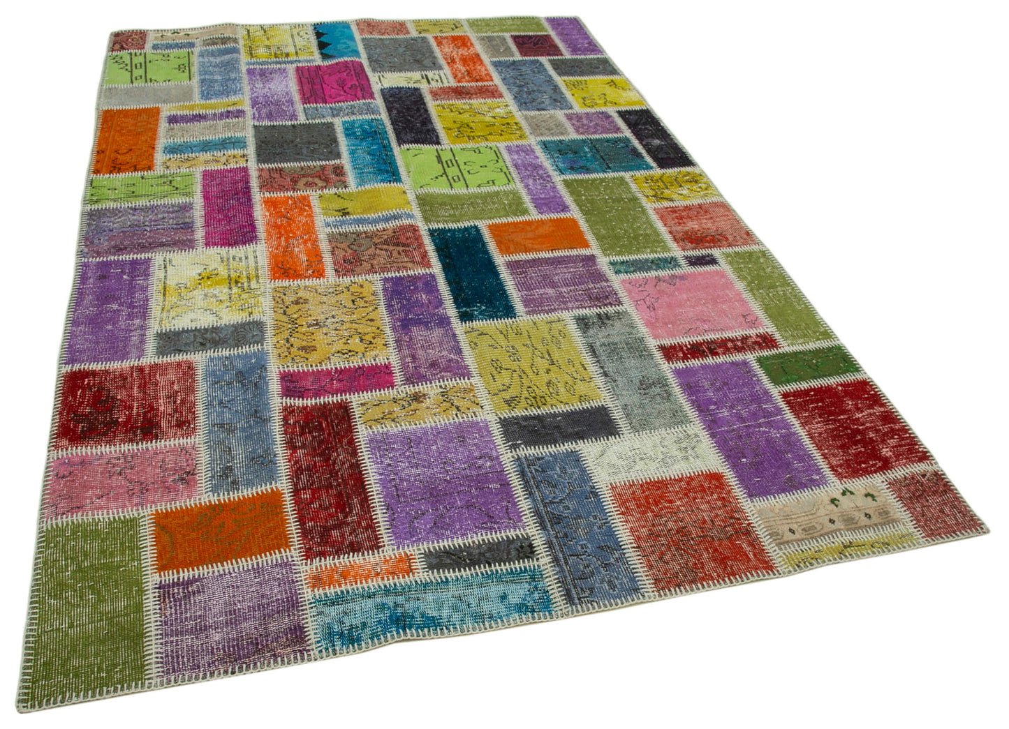5x8 Multicolor Modern Patchwork Rug - 29598