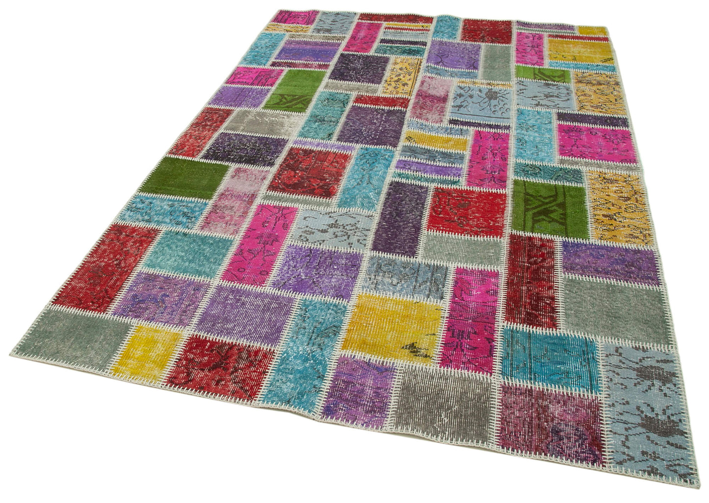 5x8 Multicolor Modern Patchwork Rug - 29601