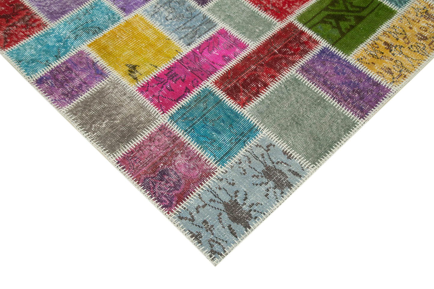 5x8 Multicolor Modern Patchwork Rug - 29601