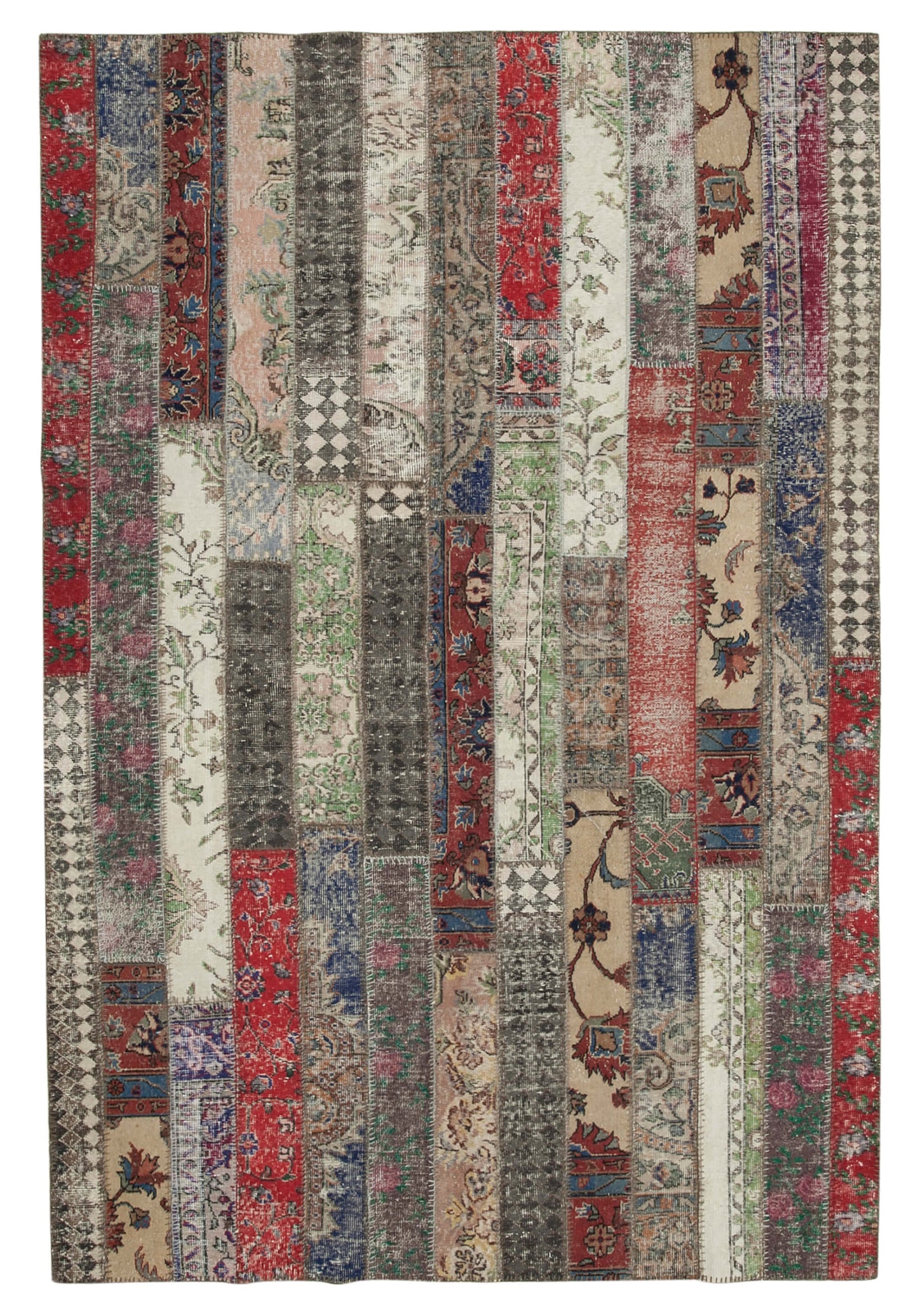 7x10 Multicolor Modern Patchwork Rug - 29615