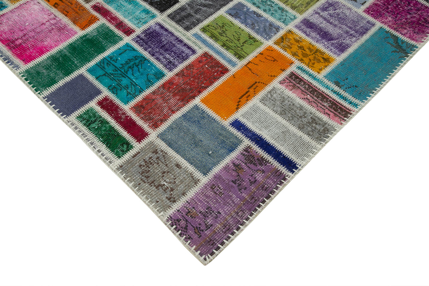 7x10 Multicolor Modern Patchwork Rug - 29626
