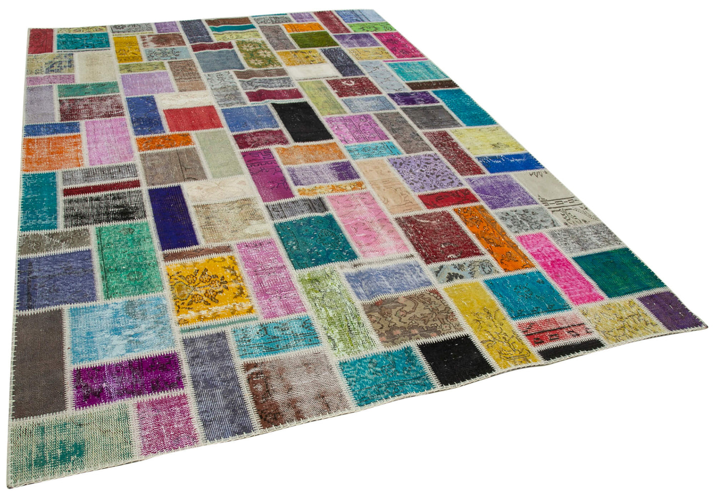 7x10 Multicolor Modern Patchwork Rug - 29627