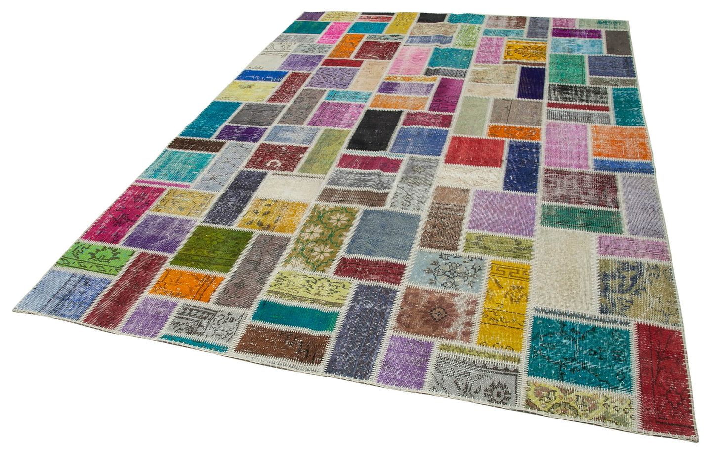 7x10 Multicolor Modern Patchwork Rug - 29627