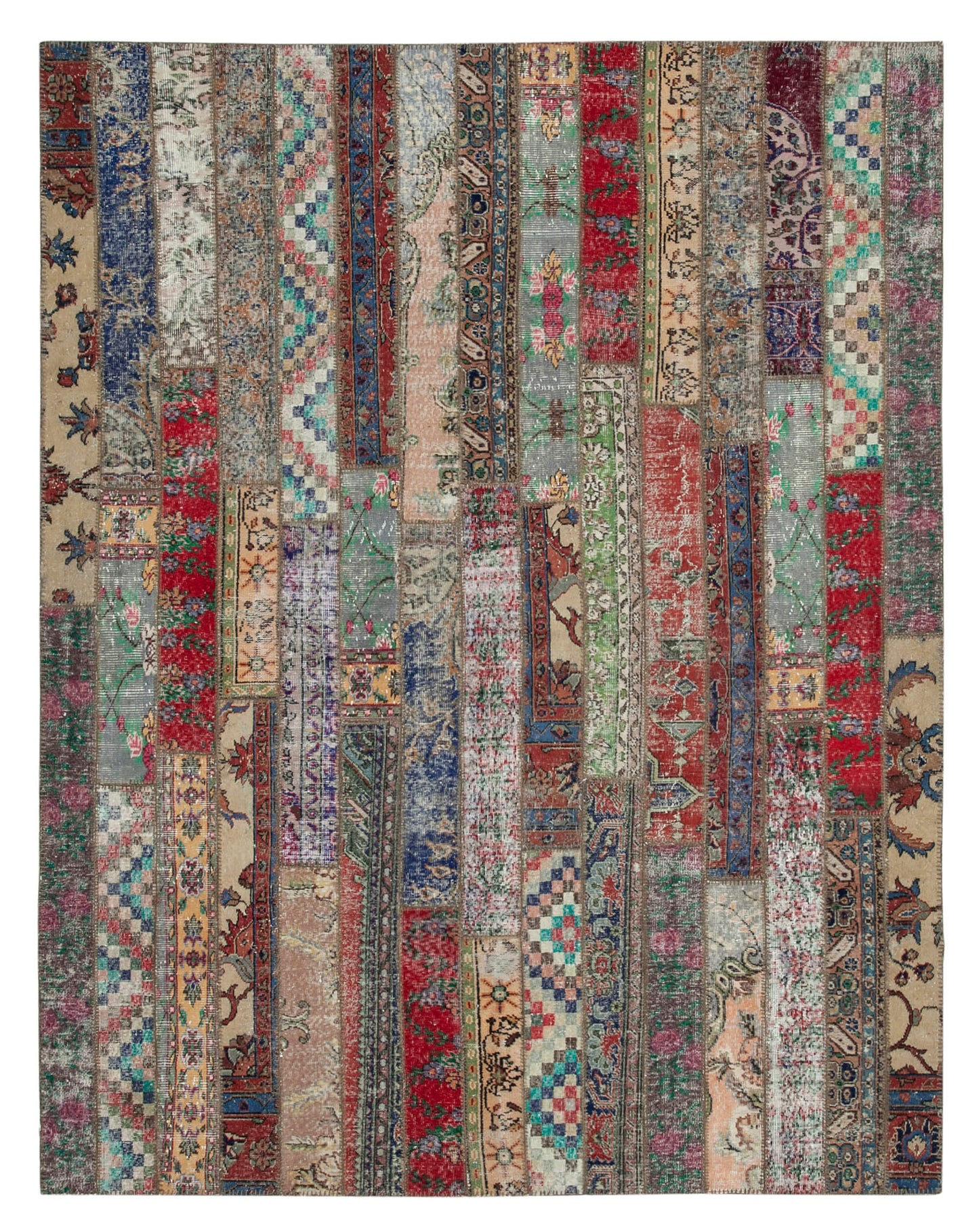 8x10 Multicolor Modern Patchwork Rug - 29651