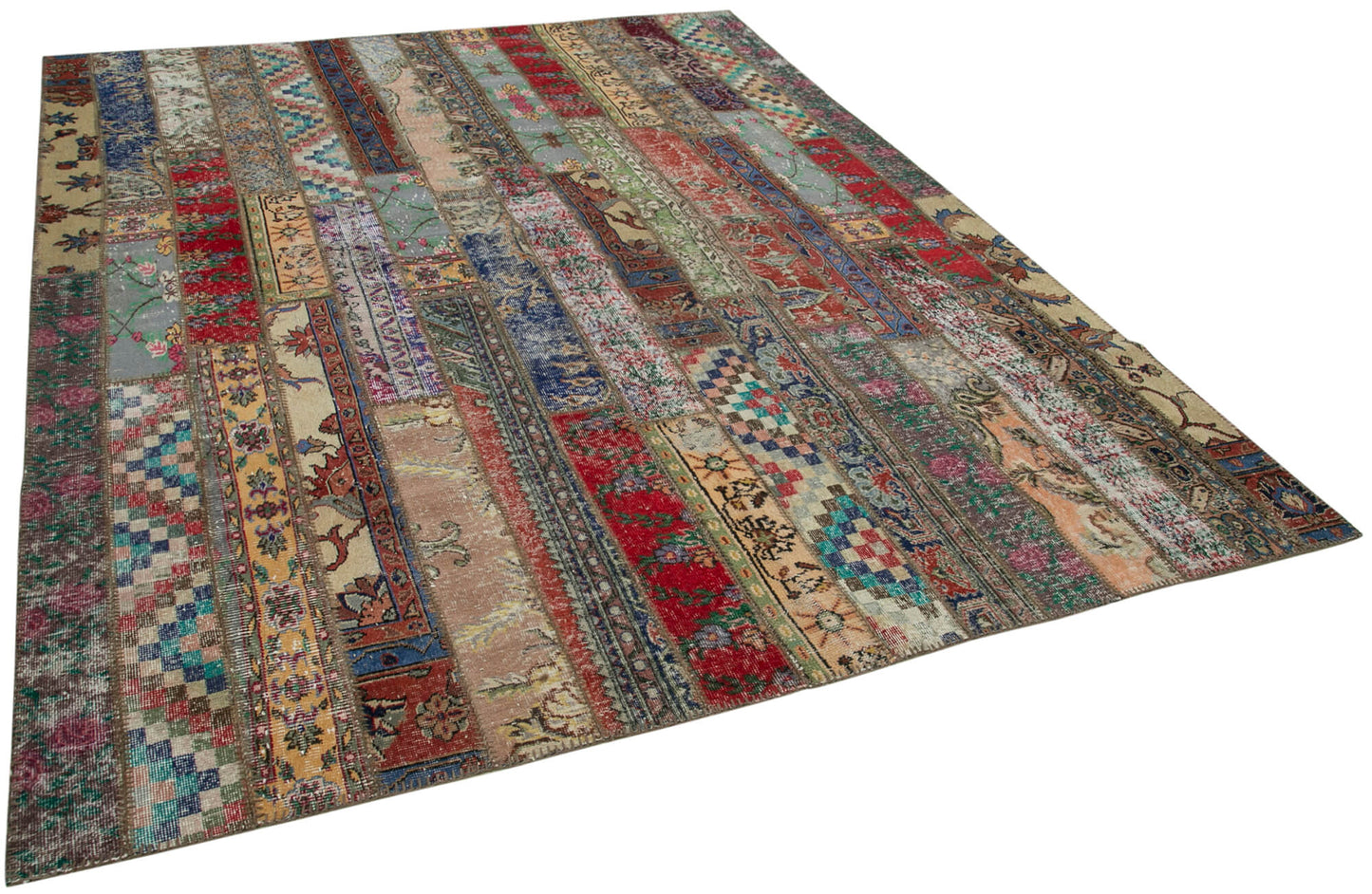 8x10 Multicolor Modern Patchwork Rug - 29651