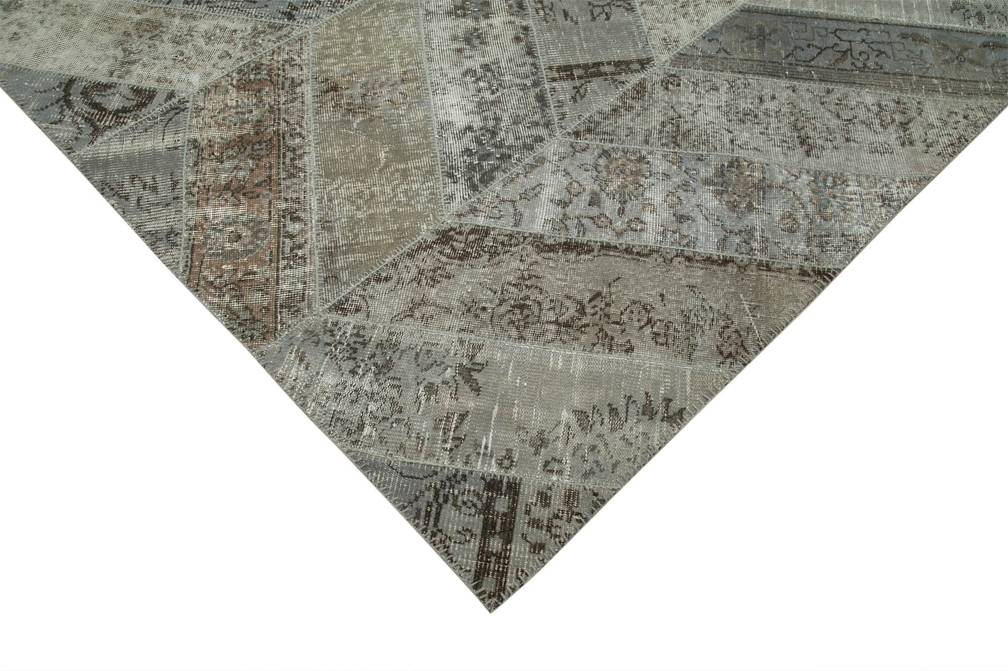 9x12 Grey Modern Patchwork Rug - 29682