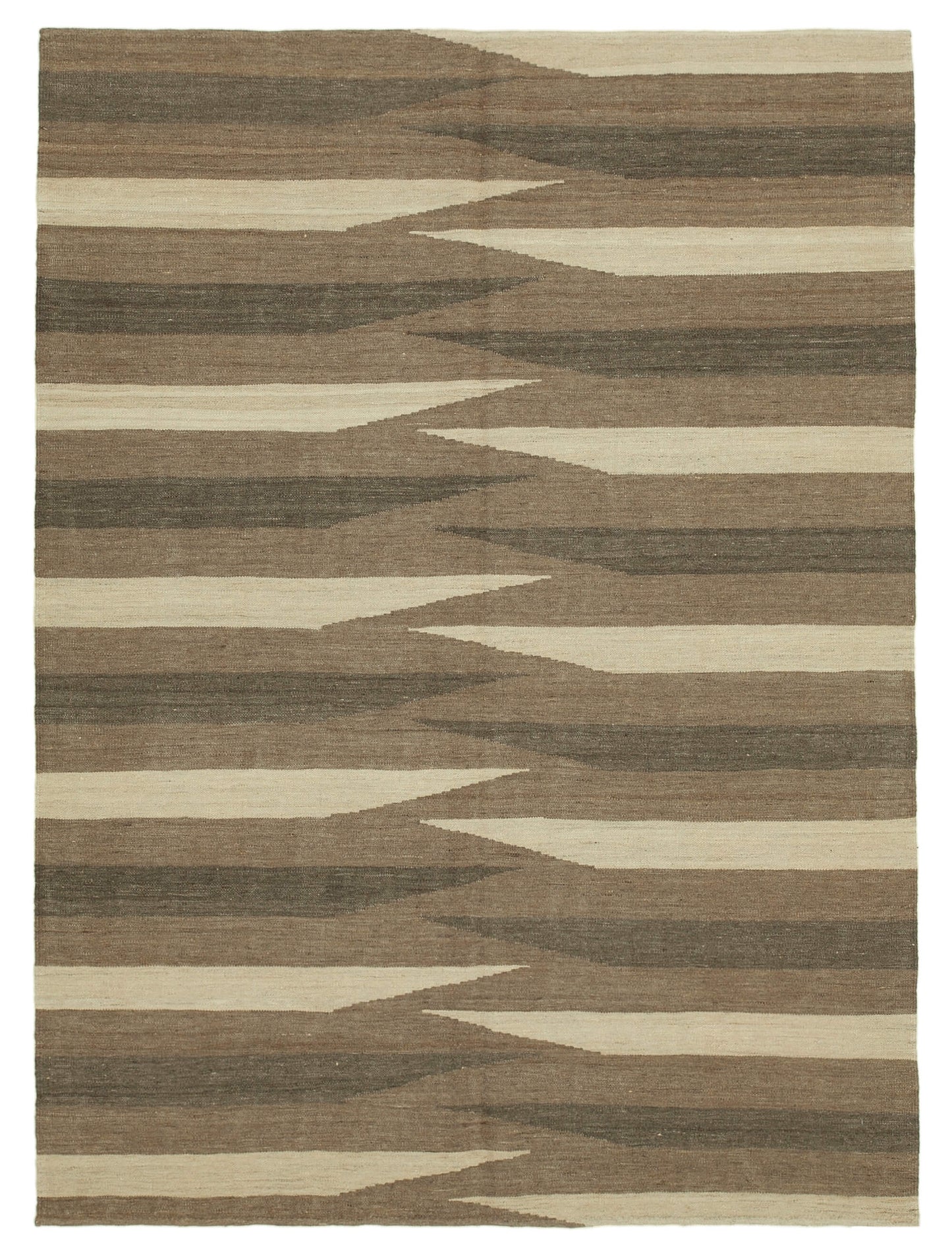 6x8 Brown Contemporary Kilim Rug - 30103