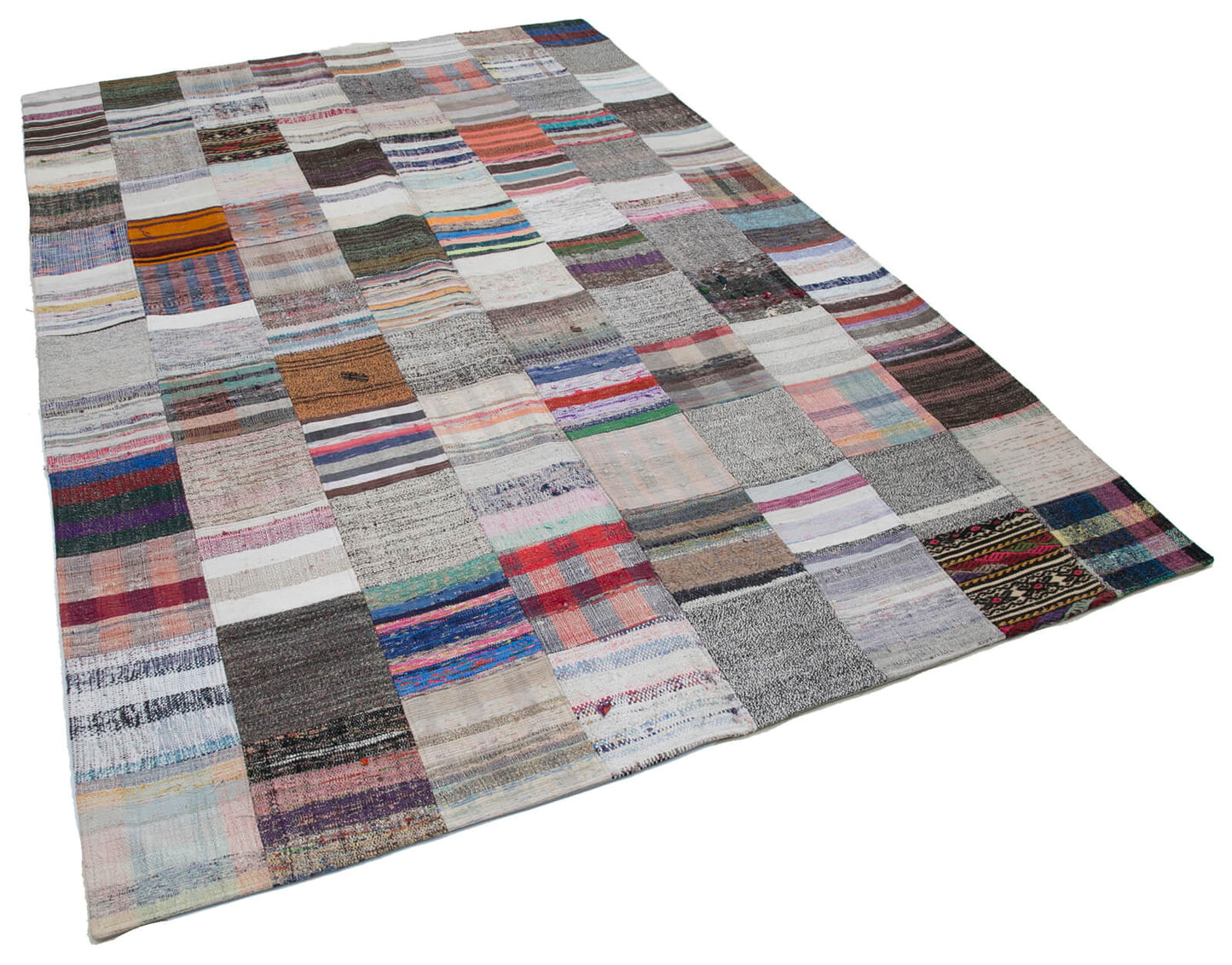 7x10 Multicolor Kilim Patchwork Rug - 30228