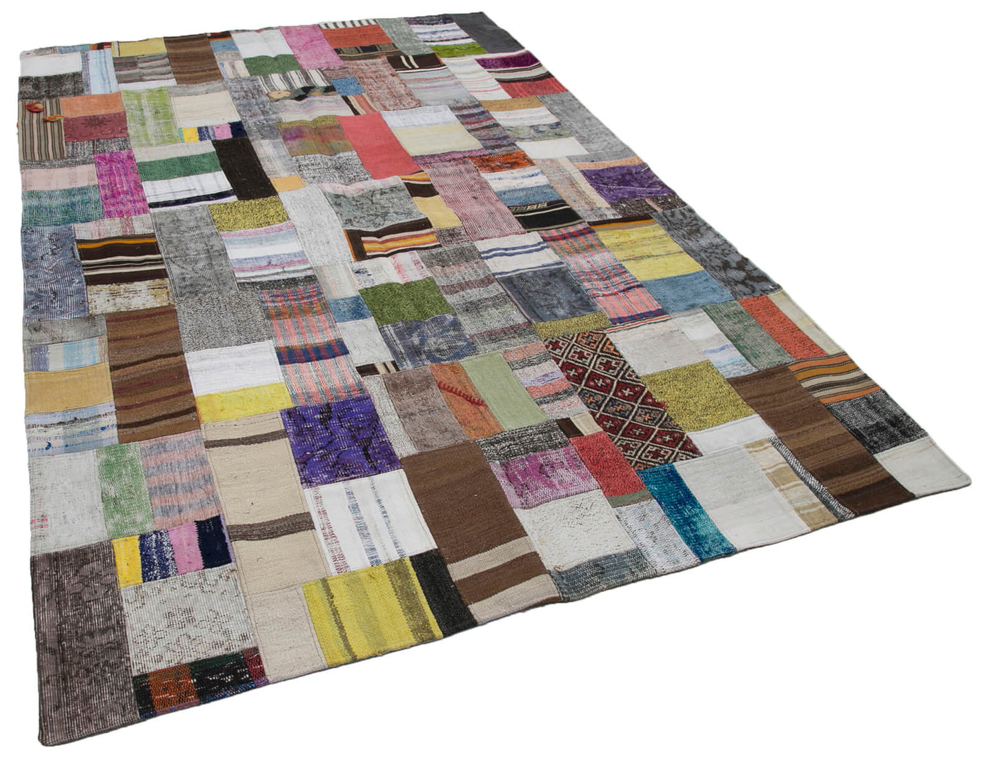 7x10 Multicolor Kilim Patchwork Rug - 30234