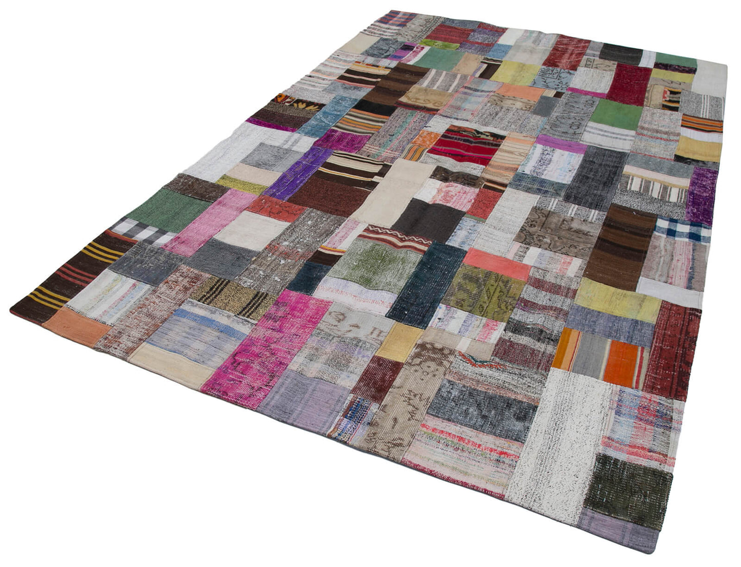 7x10 Multicolor Kilim Patchwork Rug - 30240