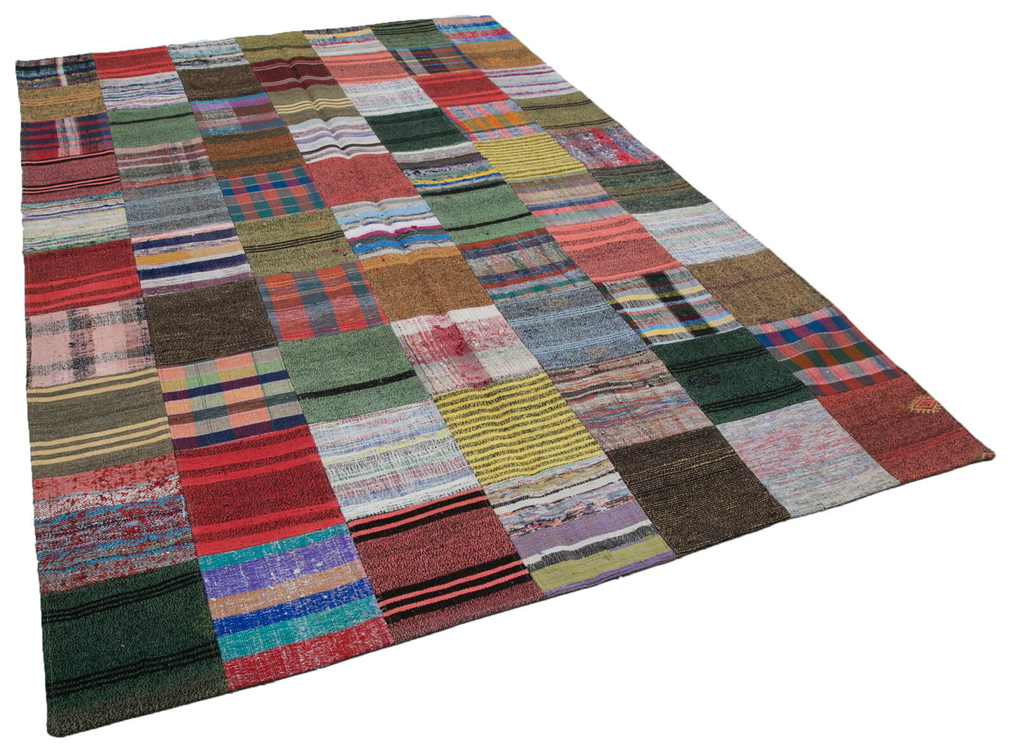 7x10 Multicolor Kilim Patchwork Rug - 30247