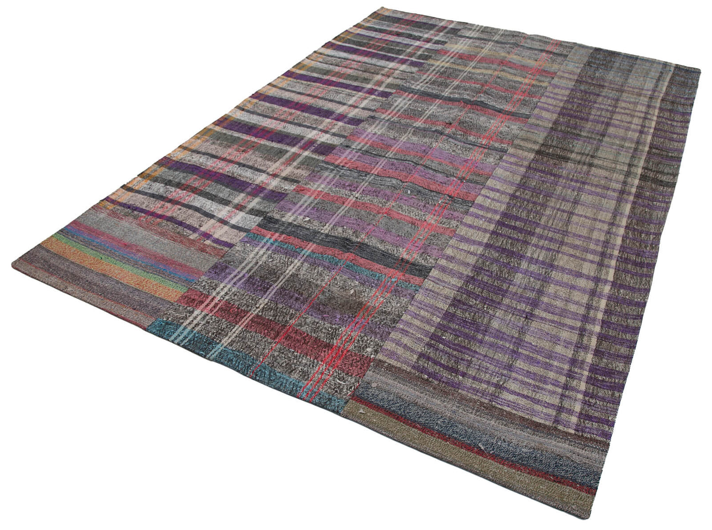 7x10 Multicolor Kilim Patchwork Rug - 30248