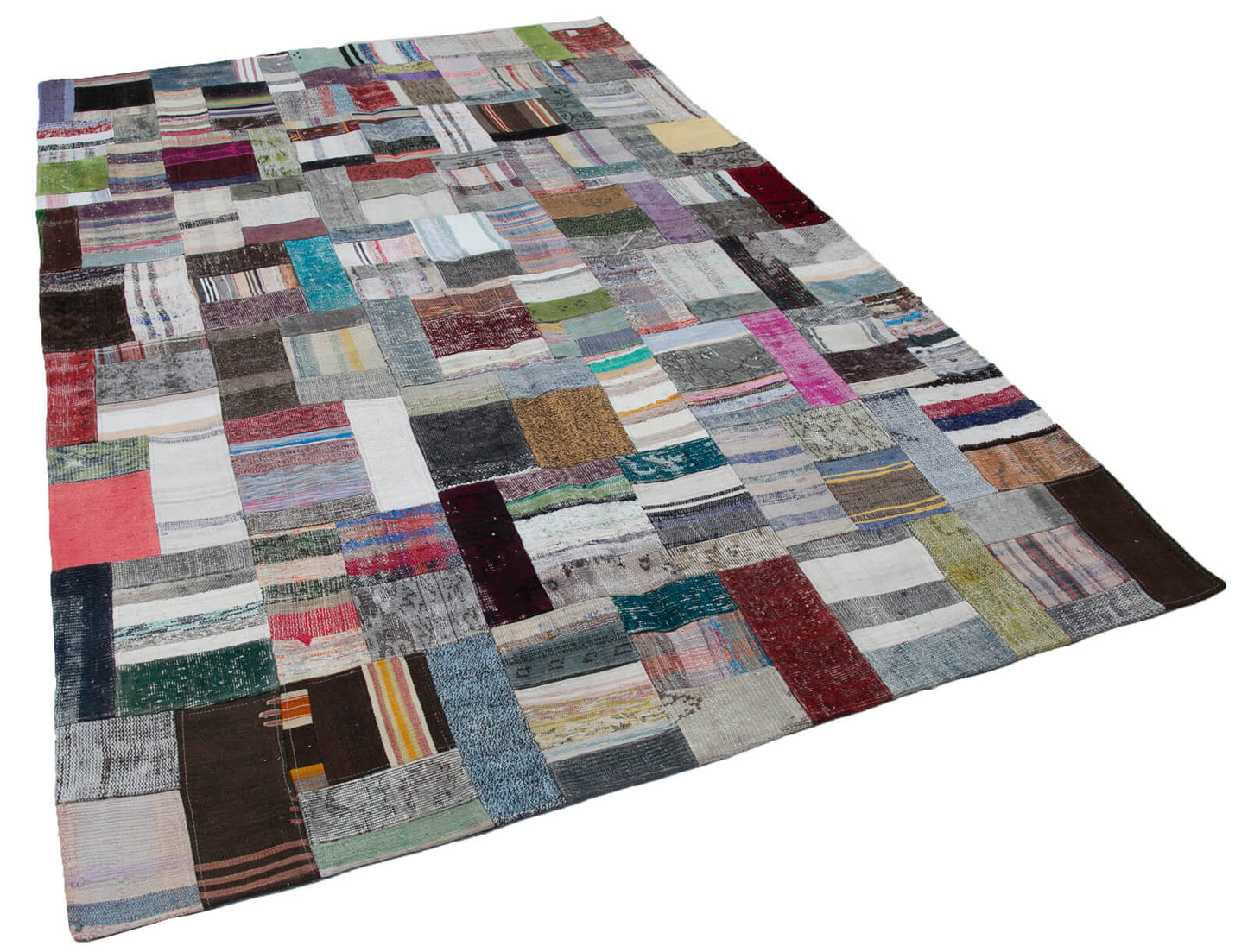 7x10 Multicolor Kilim Patchwork Rug - 30249