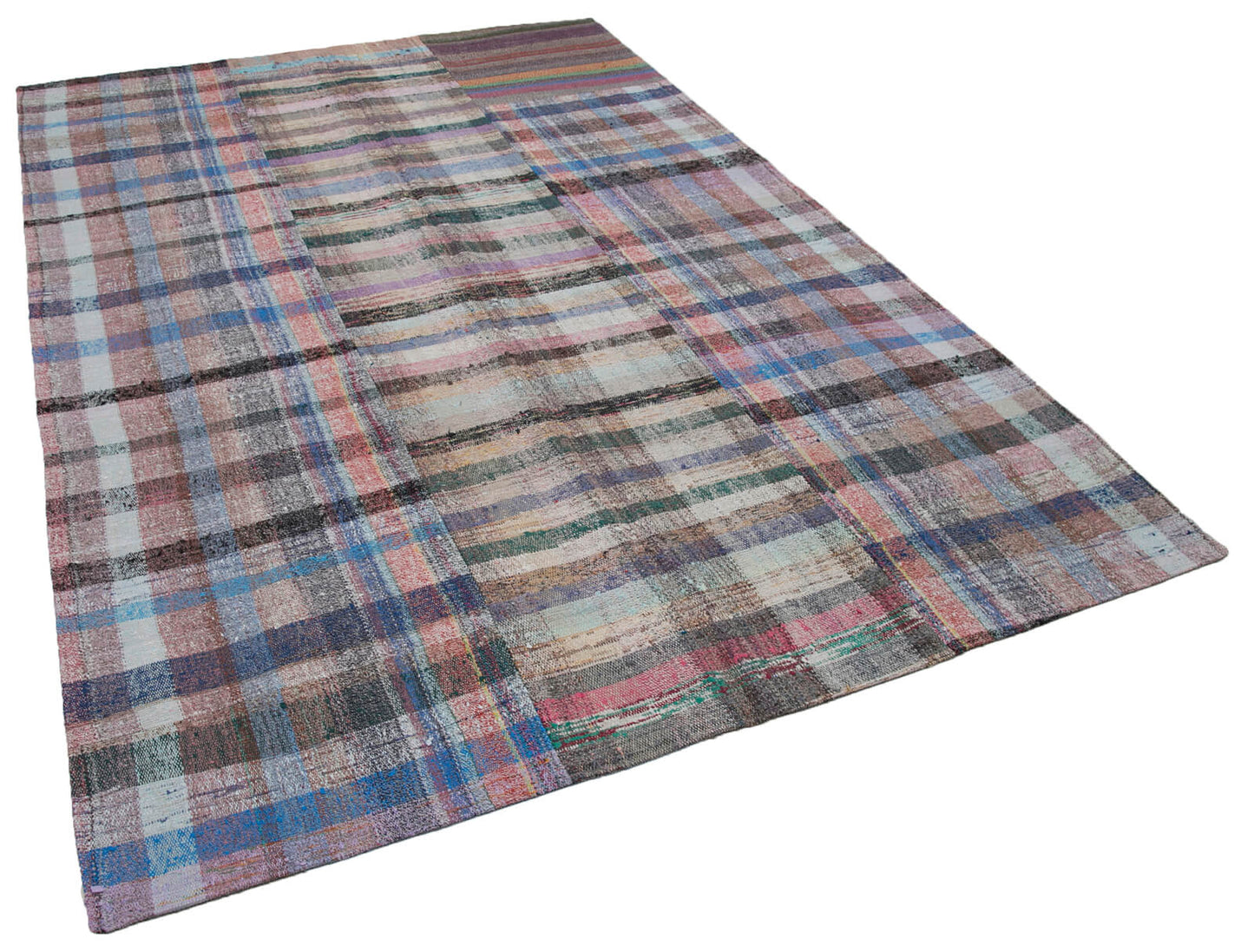 7x10 Multicolor Kilim Patchwork Rug - 30271