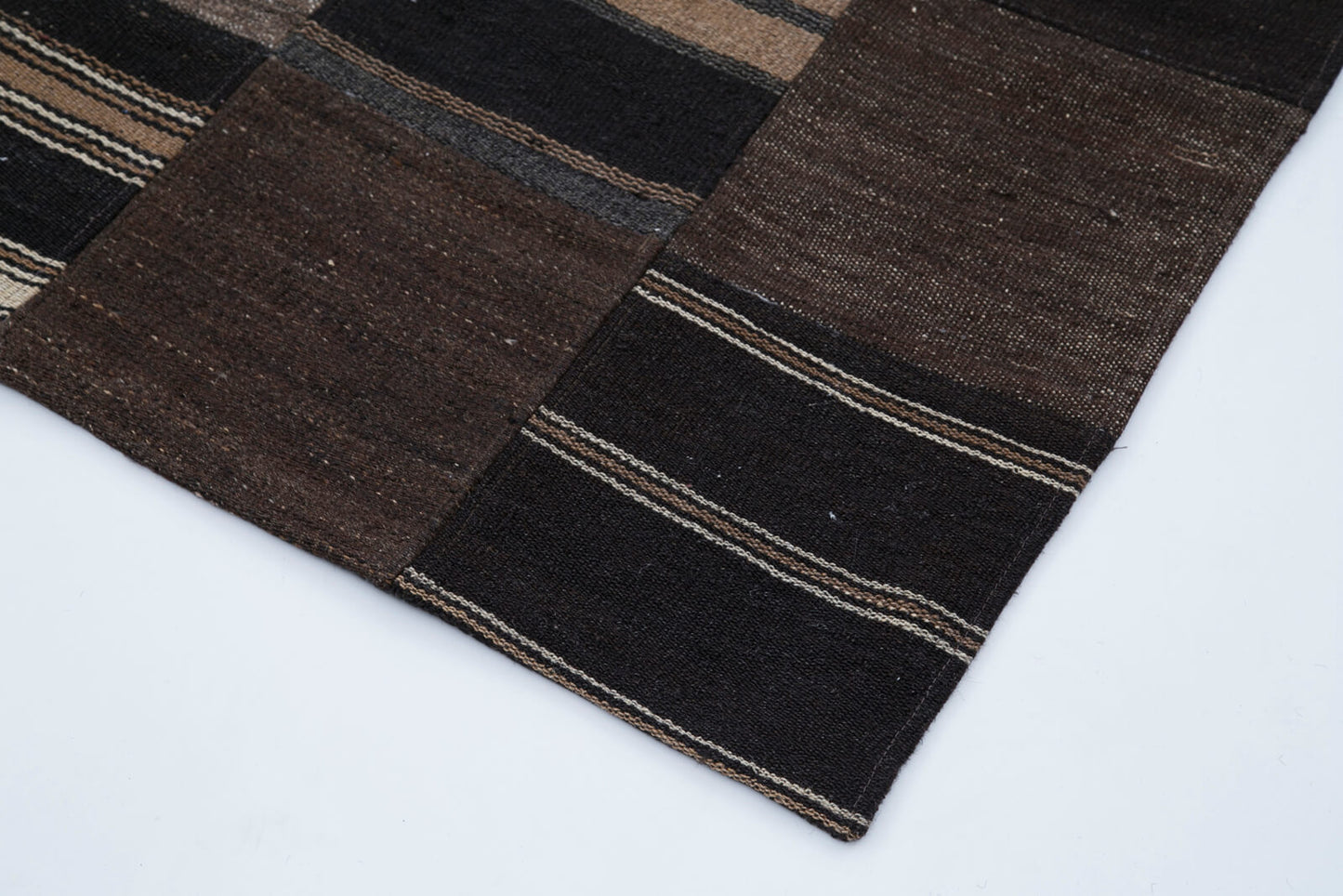 7x10 Brown Kilim Patchwork Rug - 30281