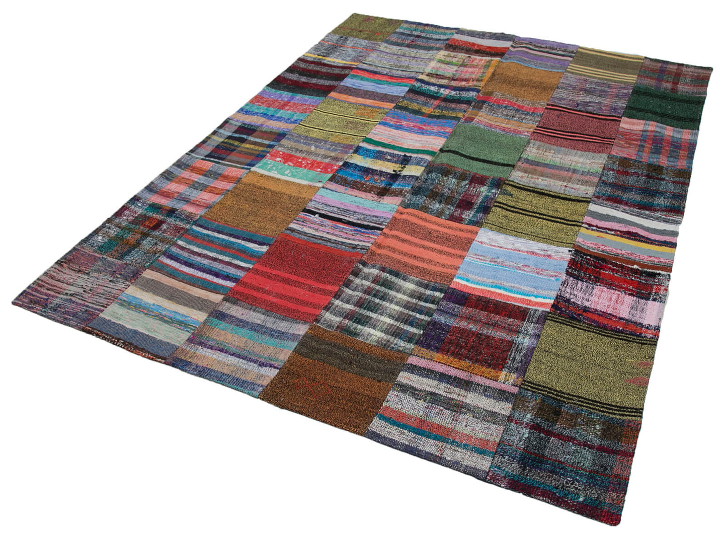 6x8 Multicolor Kilim Patchwork Rug - 30288