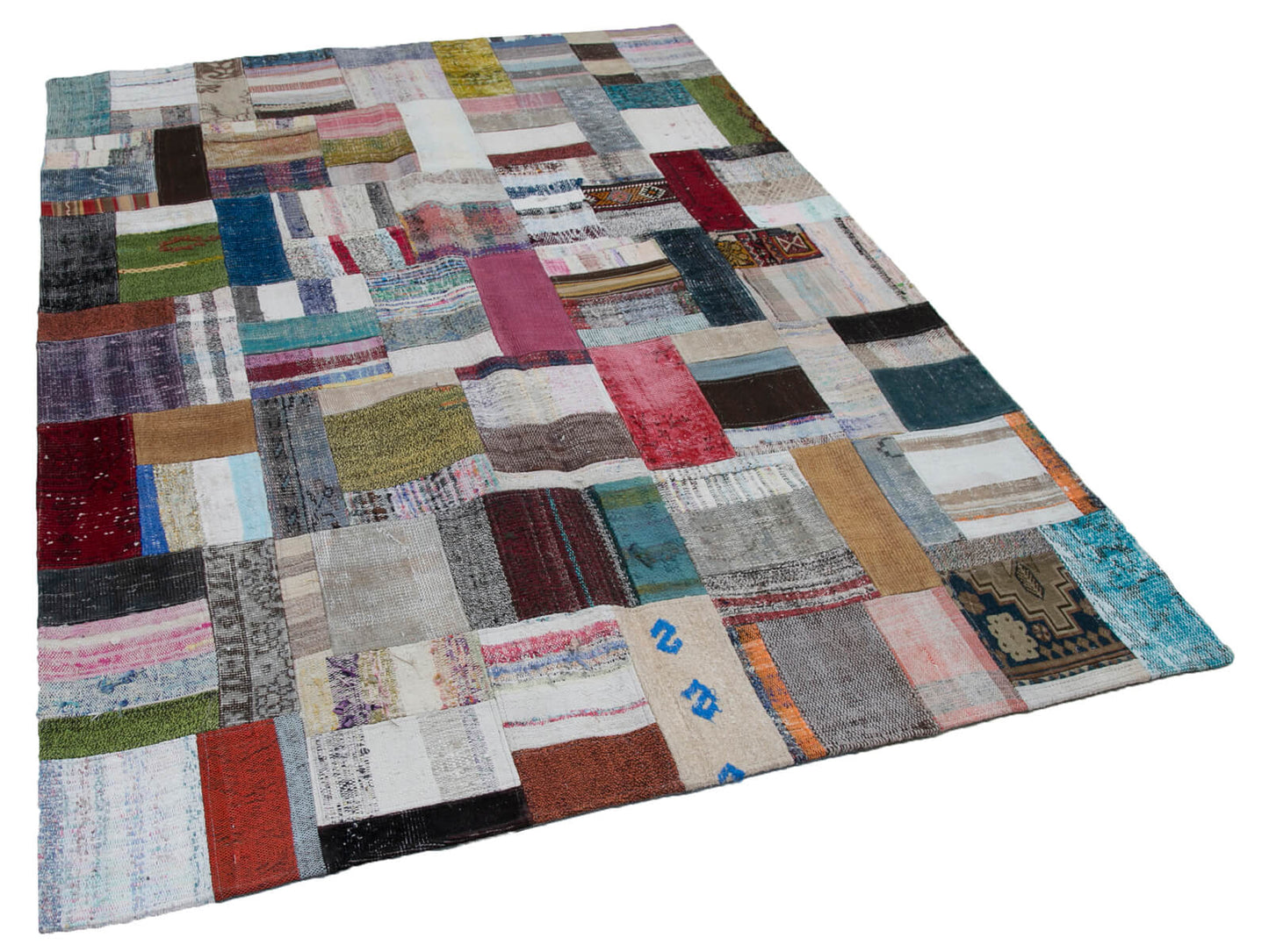 6x8 Multicolor Kilim Patchwork Rug - 30305