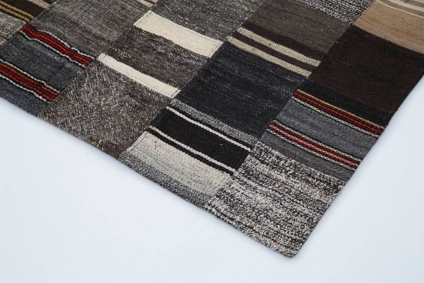 6x8 Brown Kilim Patchwork Rug - 30306