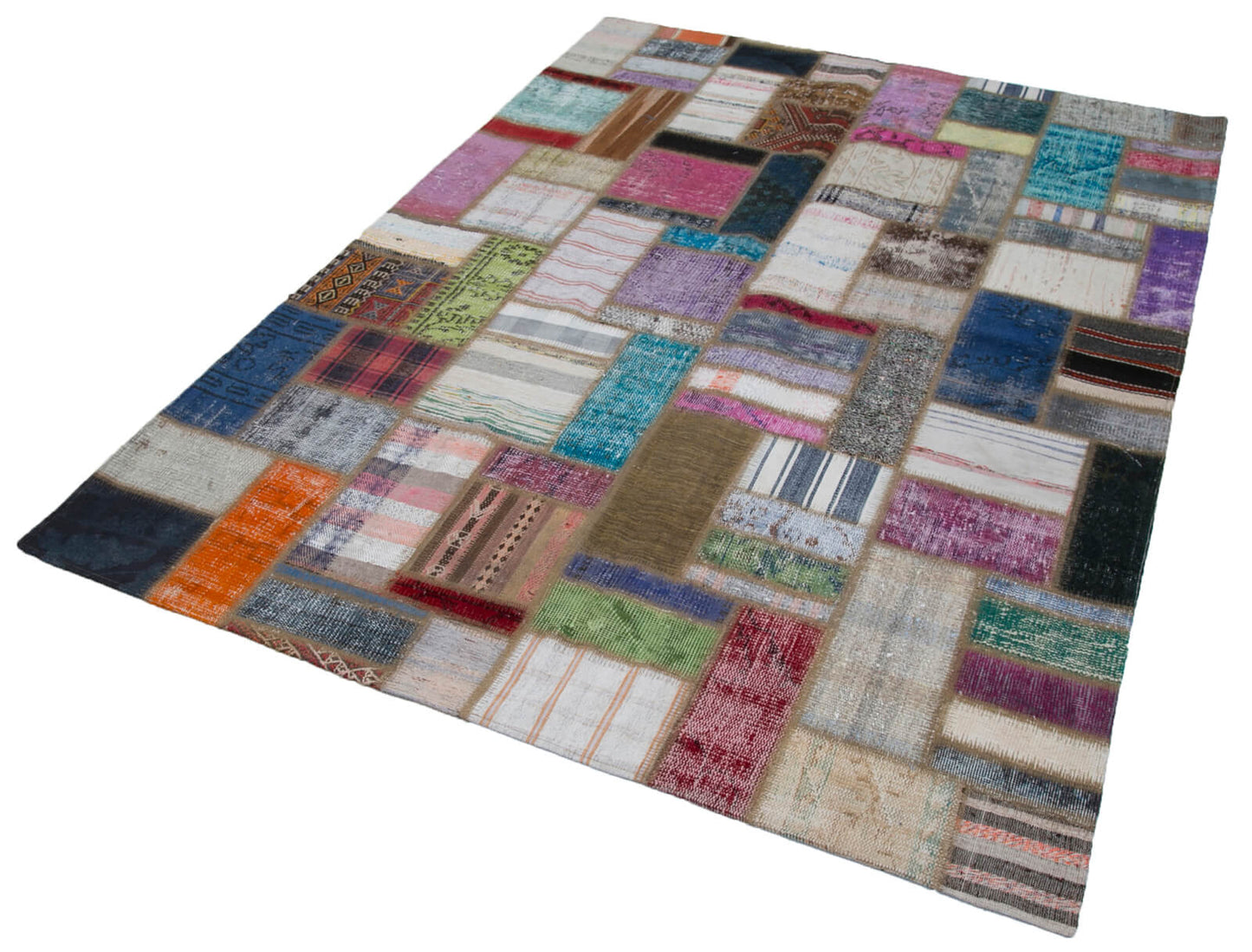 6x8 Multicolor Kilim Patchwork Rug - 30310