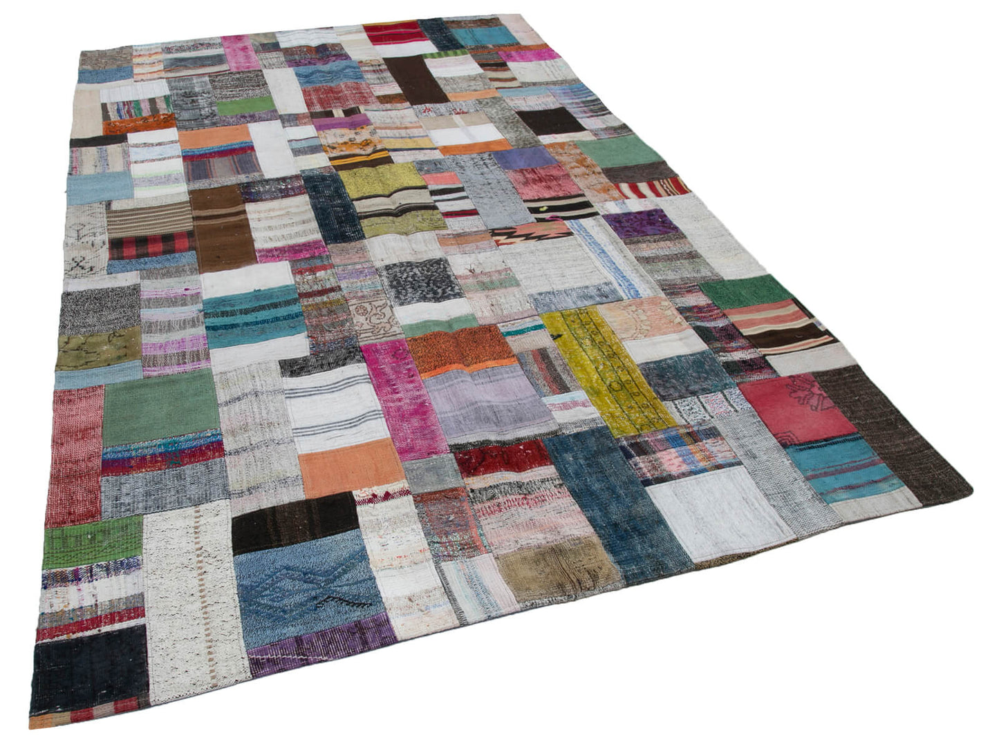 7x10 Multicolor Kilim Patchwork Rug - 30323