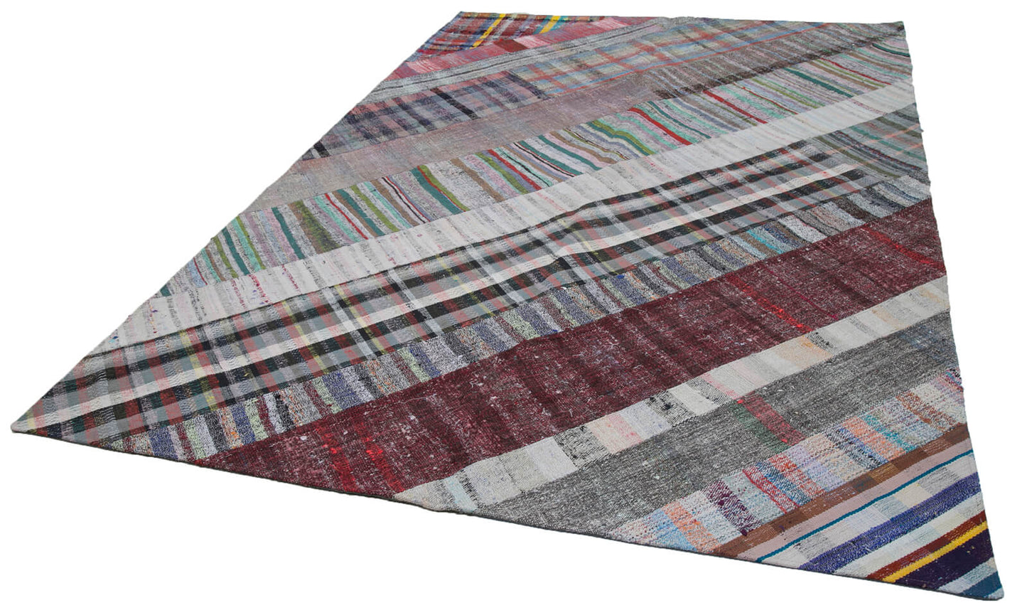 7x10 Multicolor Kilim Patchwork Rug - 30344