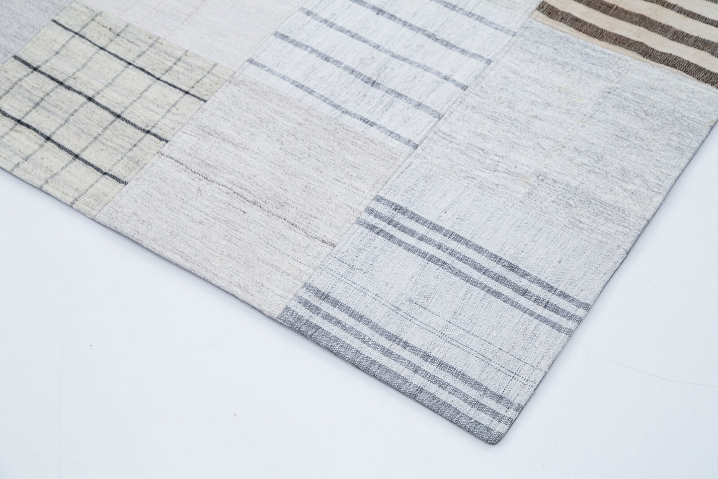 7x10 Beige Kilim Patchwork Rug - 30372