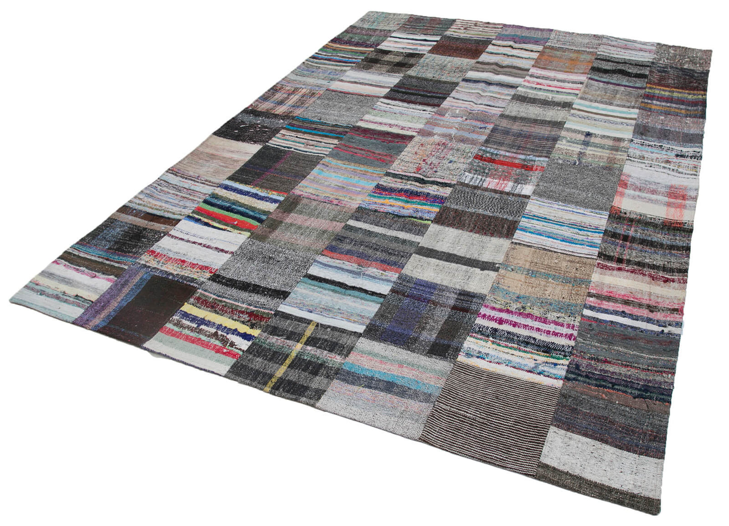 7x10 Multicolor Kilim Patchwork Rug - 30391
