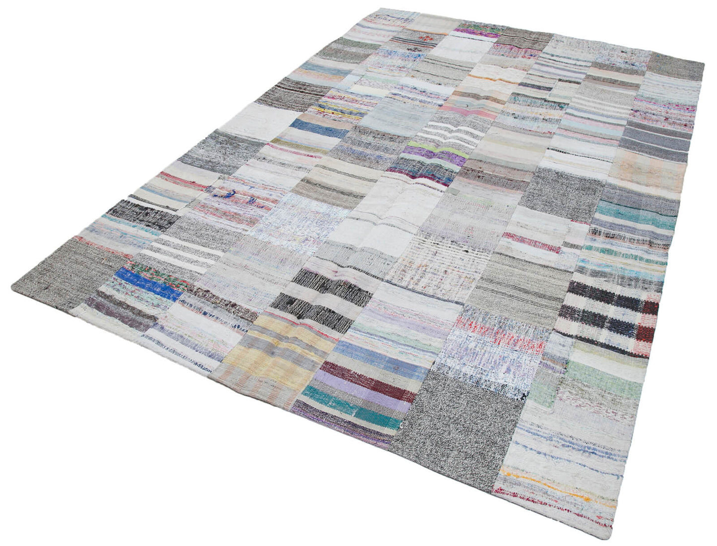 7x10 Multicolor Kilim Patchwork Rug - 30403