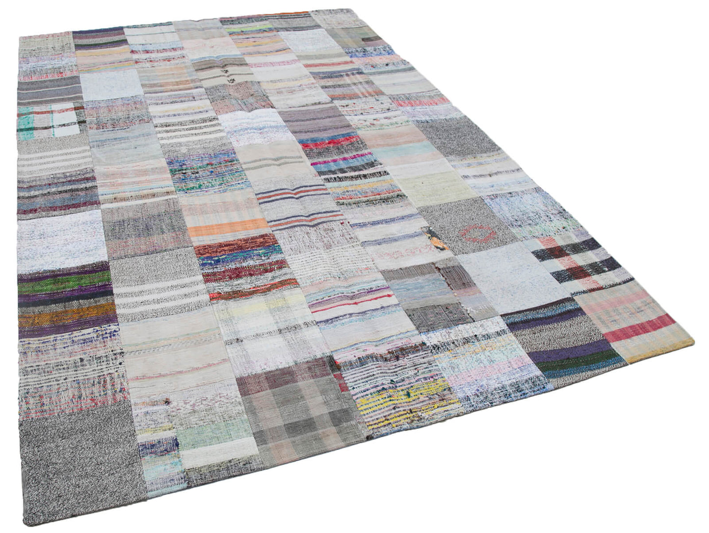 7x10 Multicolor Kilim Patchwork Rug - 30405