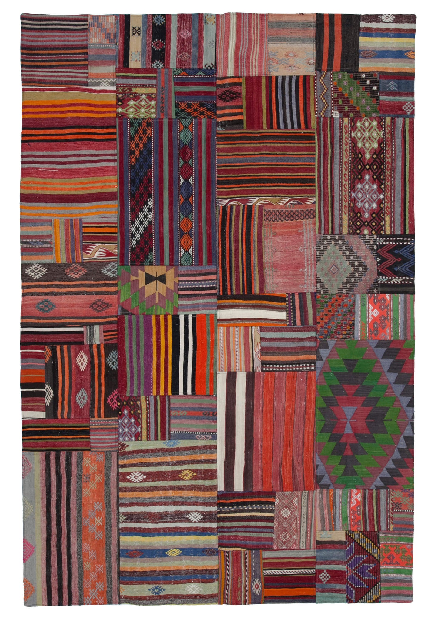 7x10 Multicolor Kilim Patchwork Rug - 30476