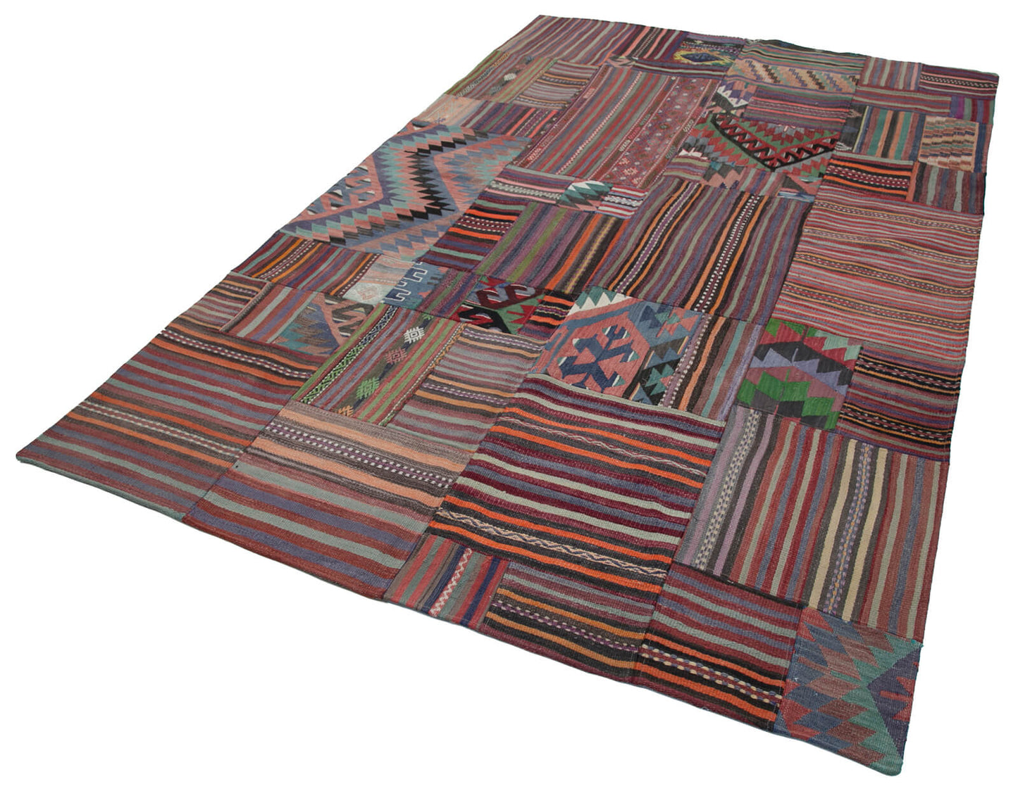 7x10 Multicolor Kilim Patchwork Rug - 30488