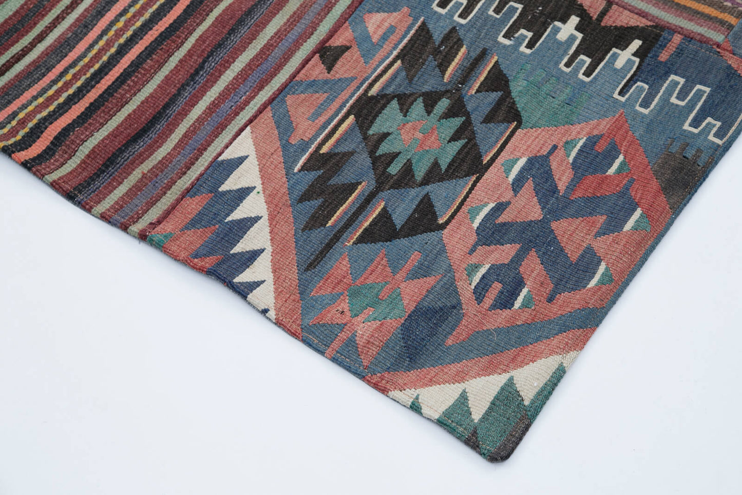 7x10 Multicolor Kilim Patchwork Rug - 30499