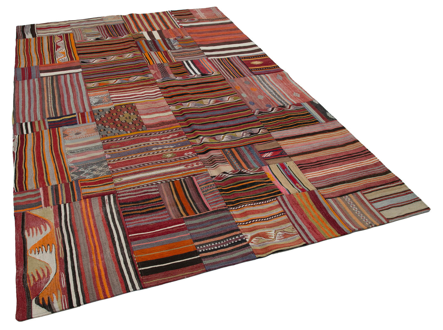 7x10 Multicolor Kilim Patchwork Rug - 30500