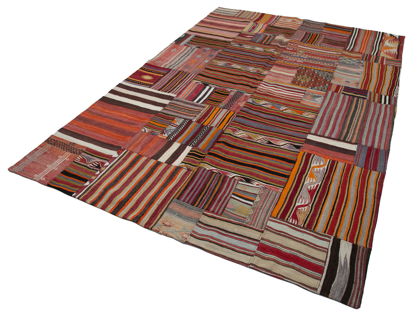 7x10 Multicolor Kilim Patchwork Rug - 30500