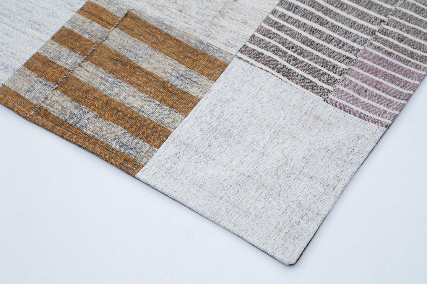 8x10 White Kilim Patchwork Rug - 30532