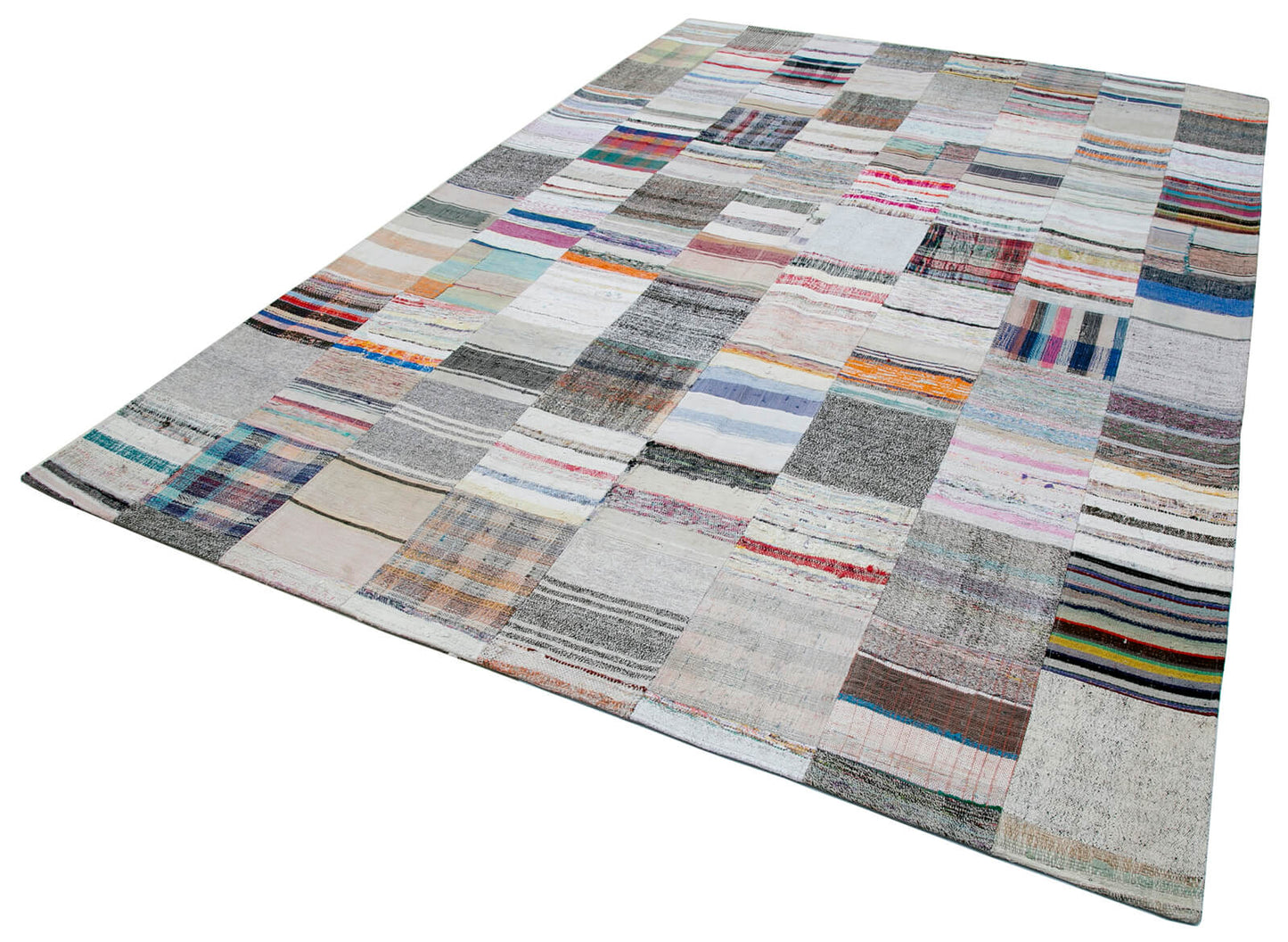 8x12 Multicolor Kilim Patchwork Rug - 30552