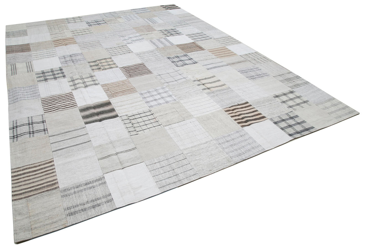10x13 Beige Kilim Patchwork Rug - 30574