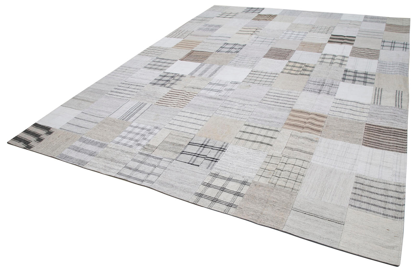 10x13 Beige Kilim Patchwork Rug - 30574