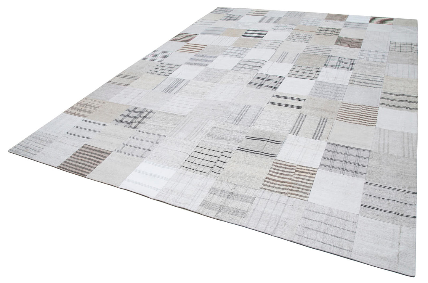 10x13 Beige Kilim Patchwork Rug - 30575