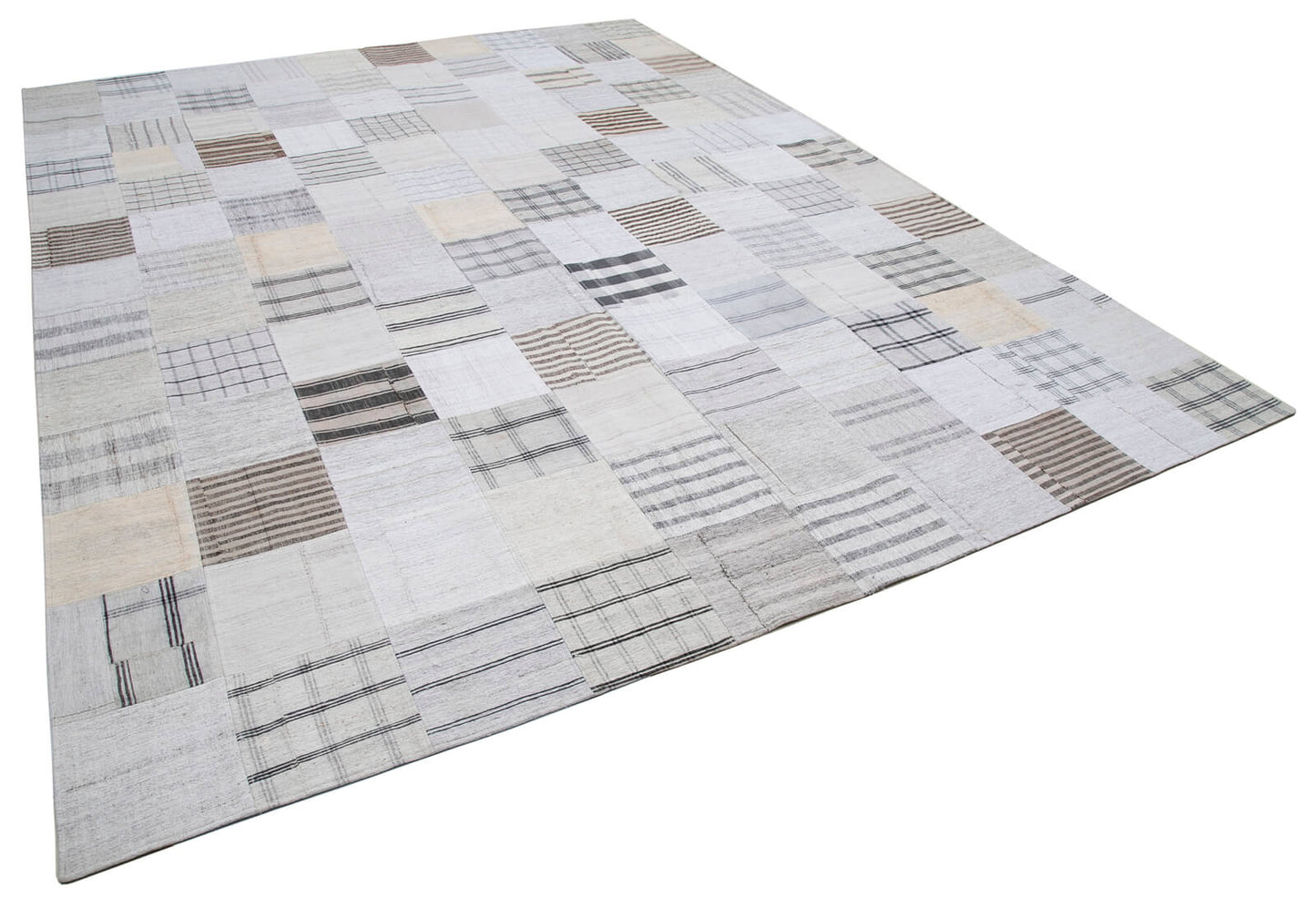10x13 Beige Kilim Patchwork Rug - 30580