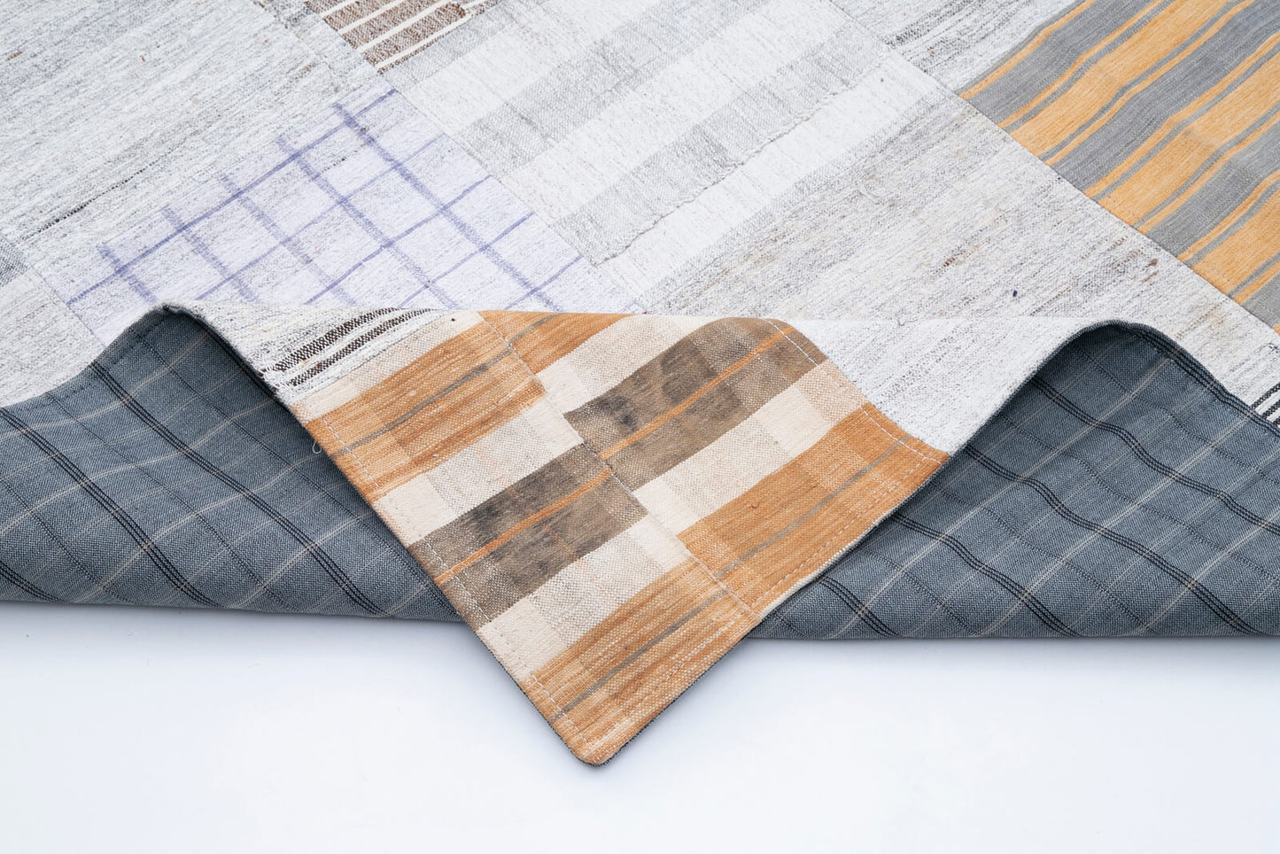 10x13 White Kilim Patchwork Rug - 30581