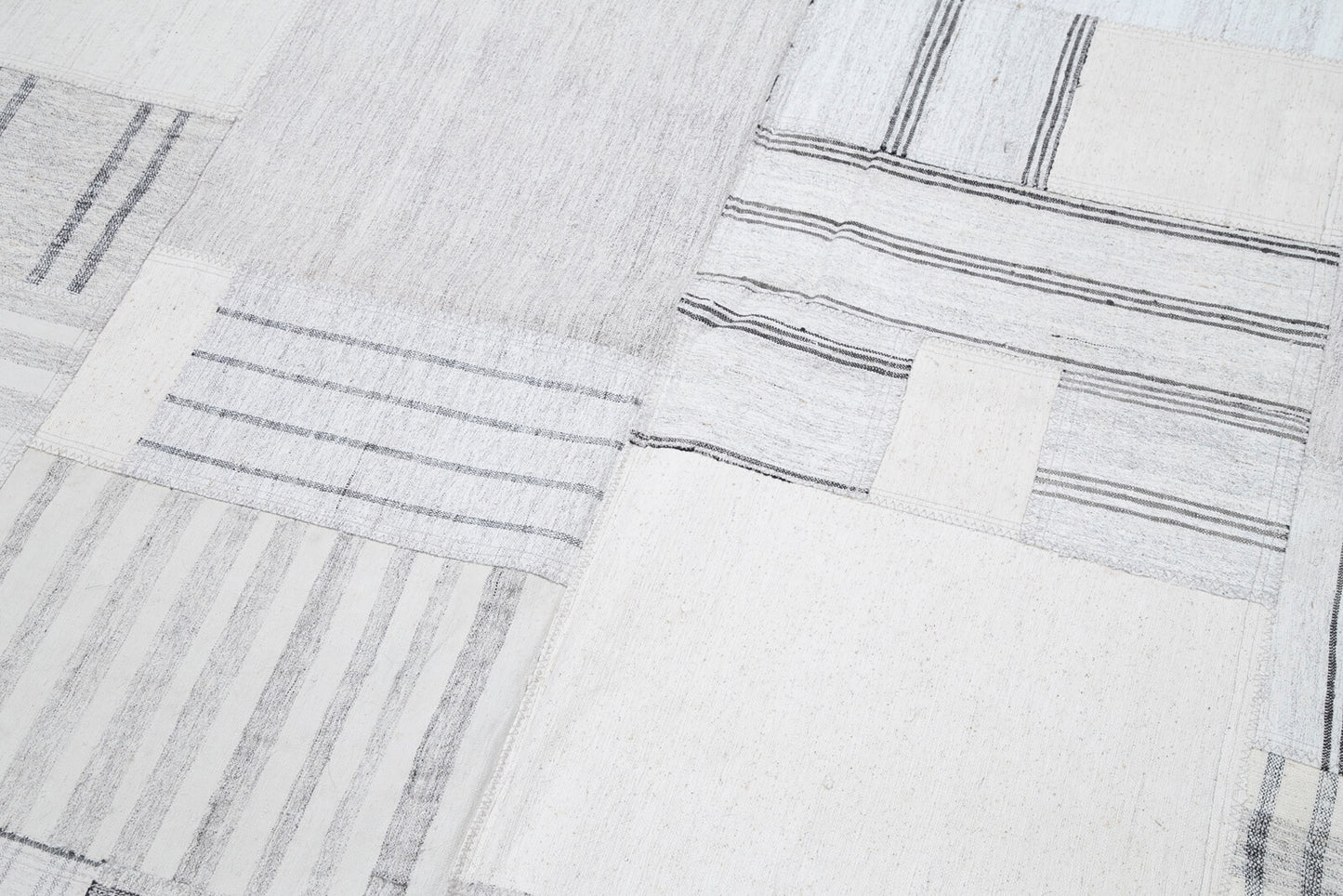 7x10 Beige Kilim Patchwork Rug - 30592