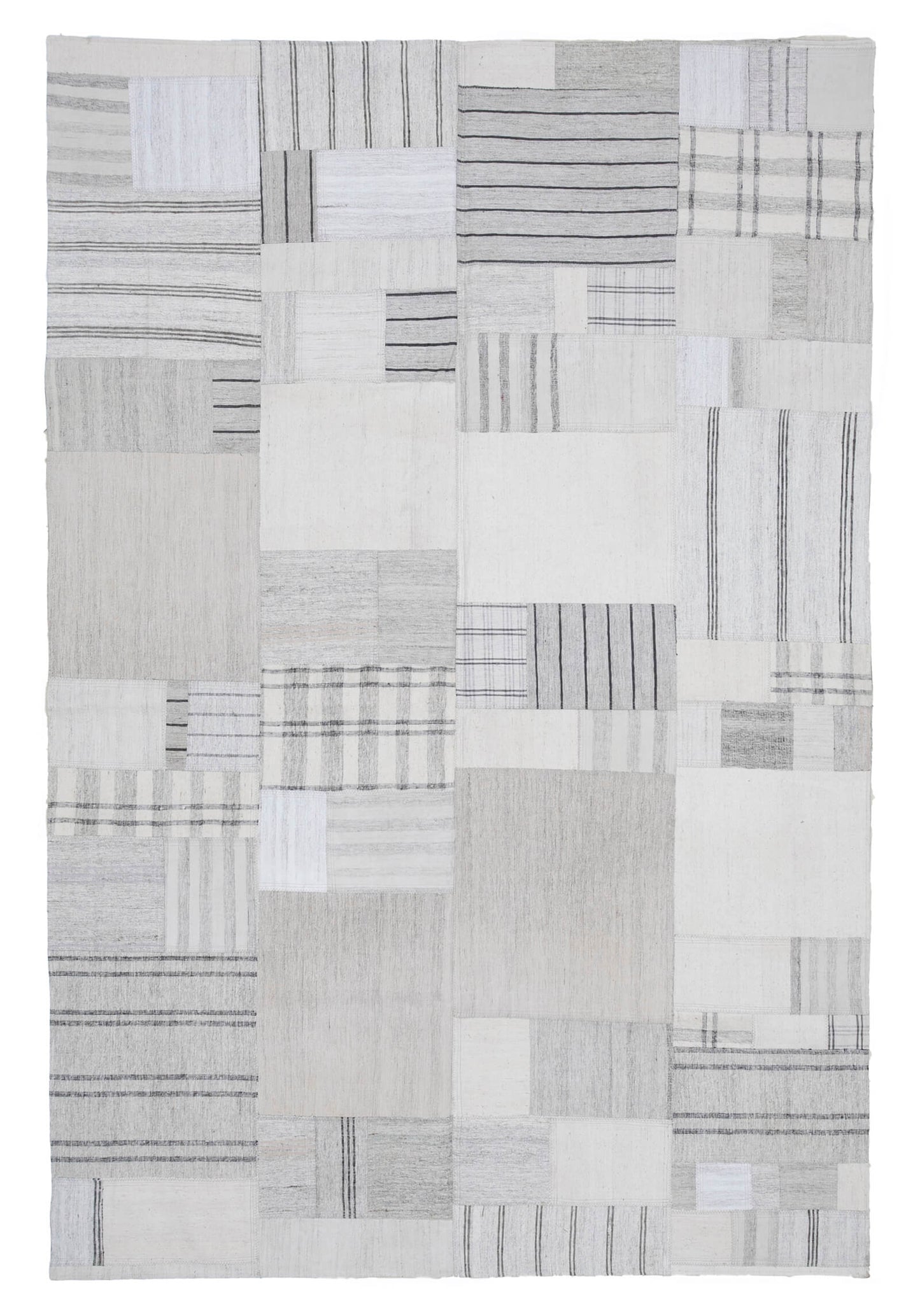 7x10 Beige Kilim Patchwork Rug - 30595