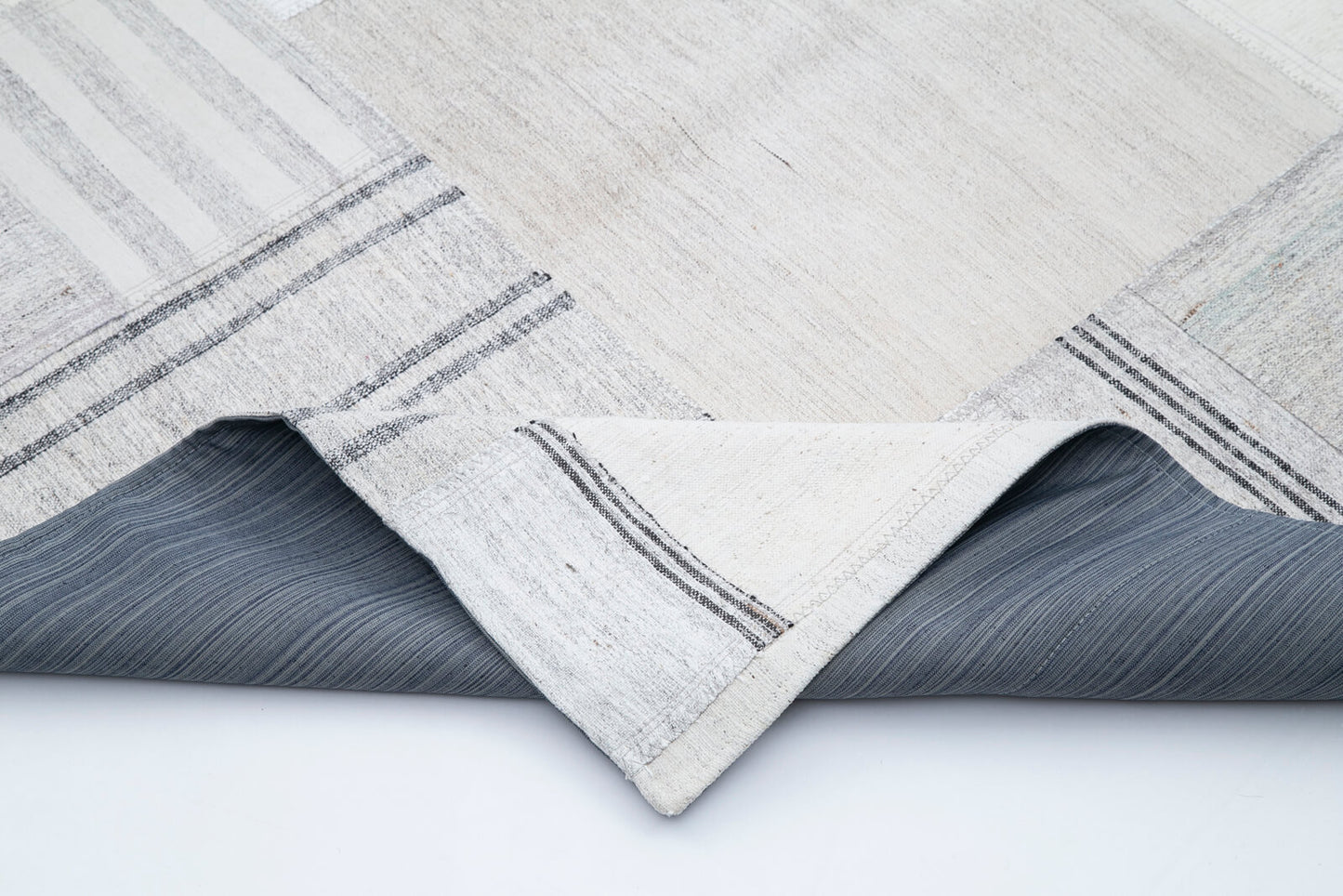 7x10 Beige Kilim Patchwork Rug - 30595