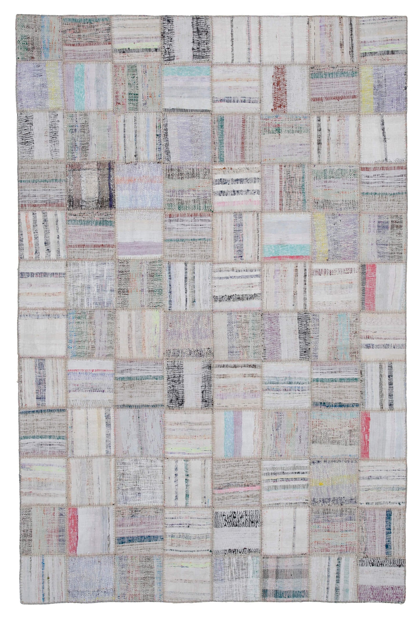 6x10 Beige Kilim Patchwork Rug - 30601