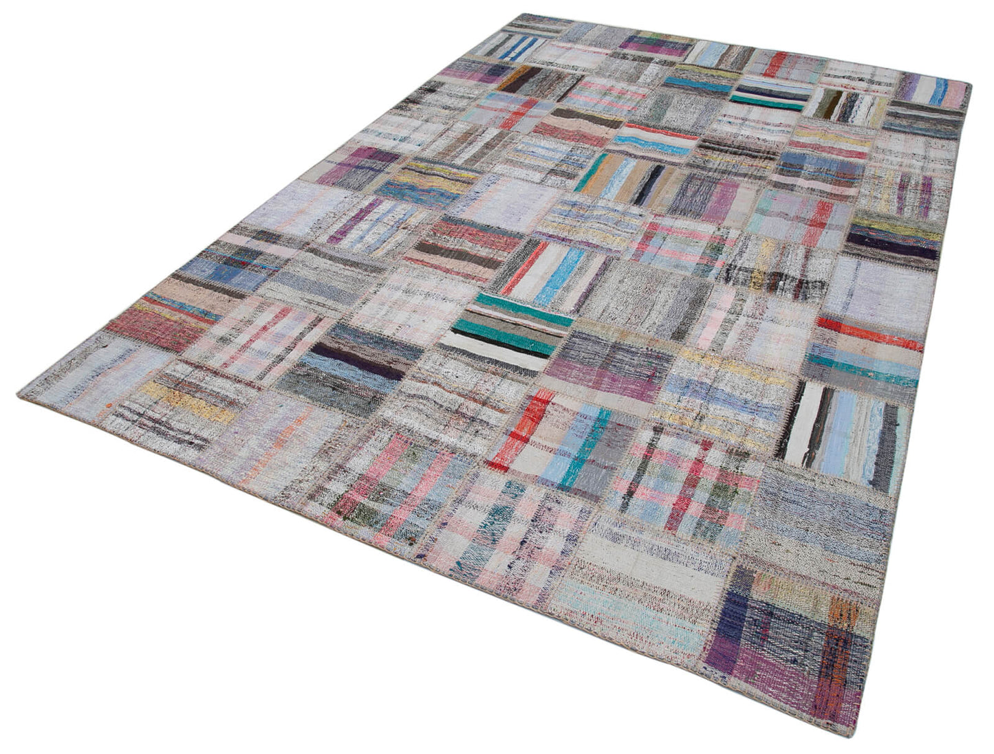 7x10 Multicolor Kilim Patchwork Rug - 30603